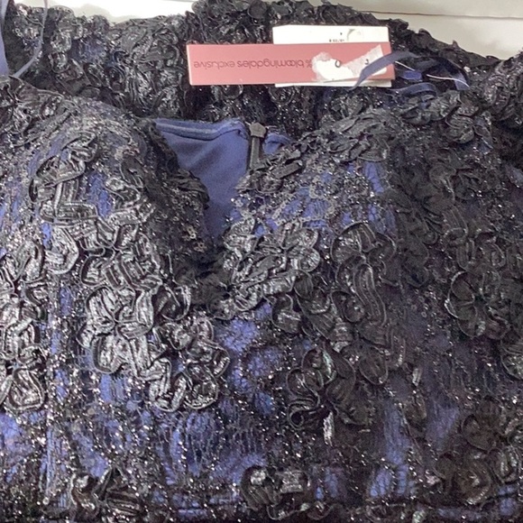 Aqua 
Off-the-Shoulder Embellished Lace Gown - Exclusive - Picture 11 of 12